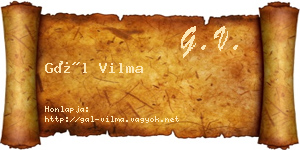 Gál Vilma névjegykártya